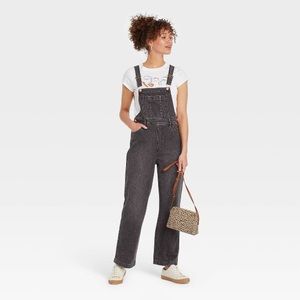 Universal Thread black denim overalls